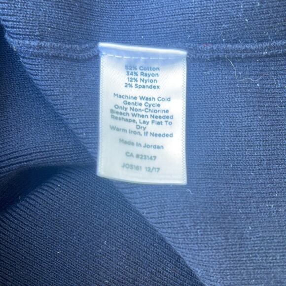 Talbots navy blue short sleeve knit blouse medium/30 - Picture 4 of 7